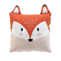 KISSEN Fuchs mit Ohren 40/40 cm - Orange, Naturmaterialien (40/40cm) - Douceur d´intérieur