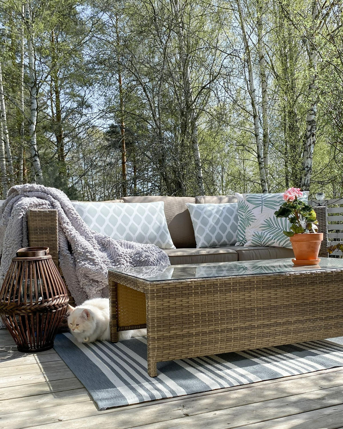 LOUNGE SADA 5-místná Hnědá Belluno - hnědá, plast - Beliani