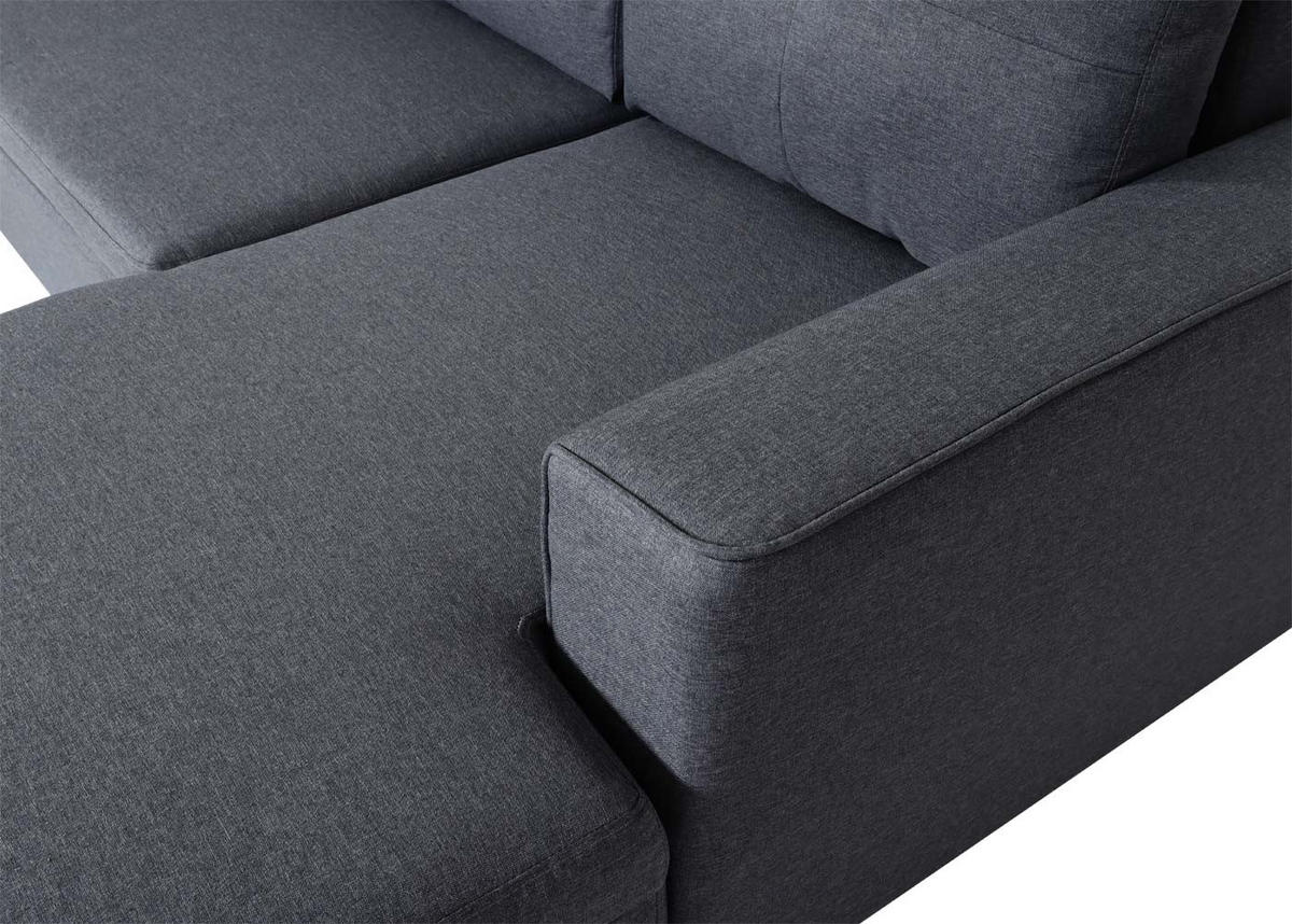 ECKSOFA MIT BETTKASTEN Grau - Grau, Textil (290/150cm) - MCW
