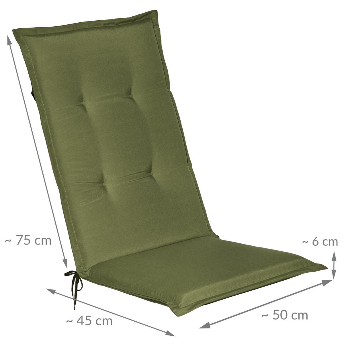 HOCHLEHNER Loft HL 120x50x6cm Olivgrün (2tlg) - Olivgrün, Textil (50/120cm) - Beautissu 