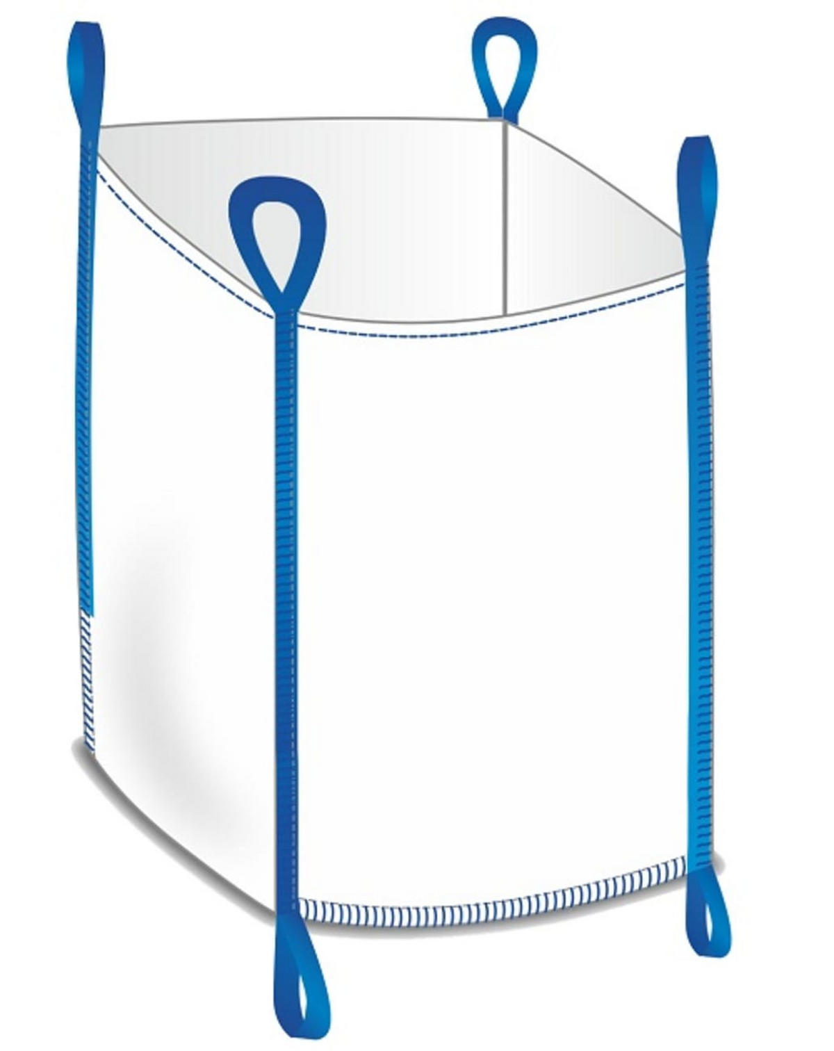 KAMINHOLZBEUTEL Oben Offen, 1000 kg Tragkraft, 90x90x90 cm, Polypropylen - Weiß, Kunststoff (90/90/90cm) - KLASEBO