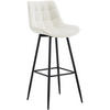 BARHOCKER Samt creme - Creme/Schwarz, Textil/Metall (47/106/52cm) - CLP