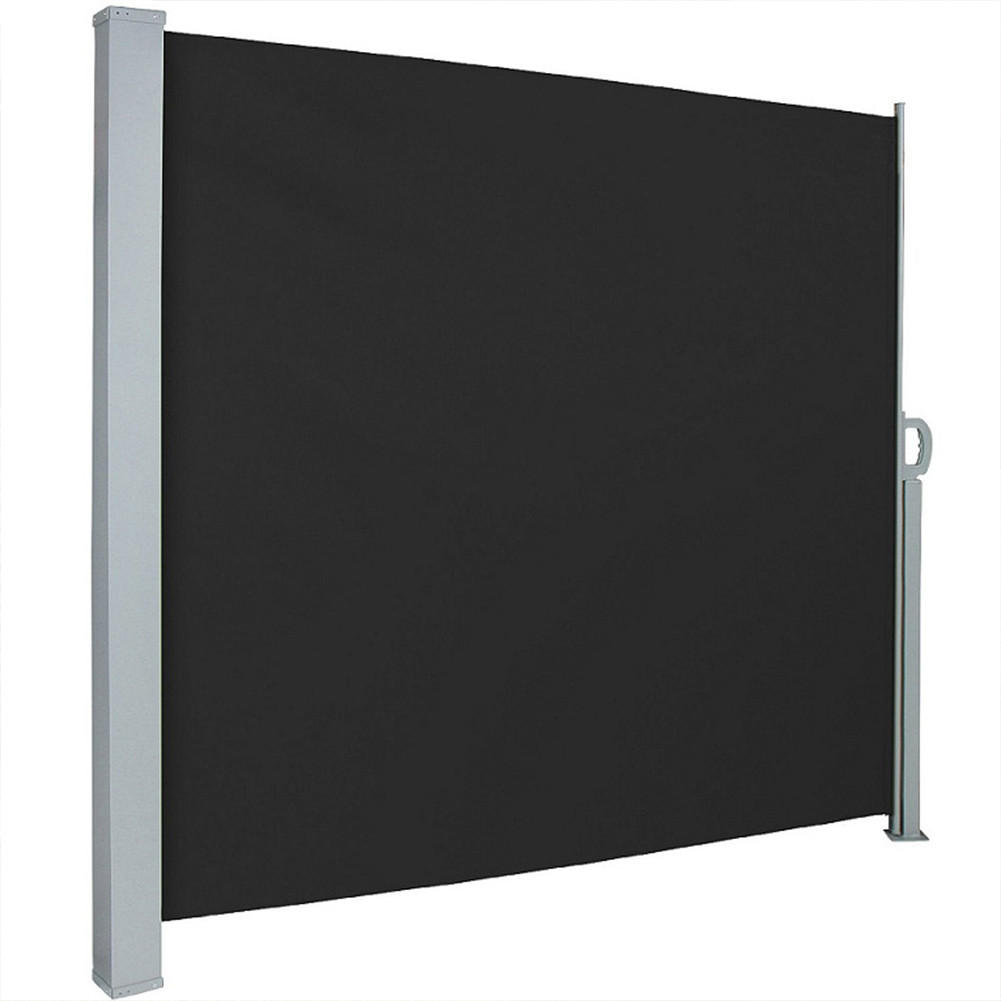SICHT- und Windschutz Seitenmarkise für Balkon und Terrasse in Dunkelgrau, 180 x 300 cm - Schwarz, Kunststoff (300/180cm) - Livingandhome