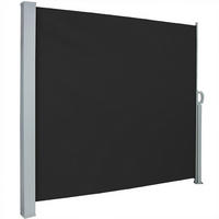 SICHT- und Windschutz Seitenmarkise für Balkon und Terrasse in Dunkelgrau, 180 x 300 cm - Schwarz, Kunststoff (300/180cm) - Livingandhome