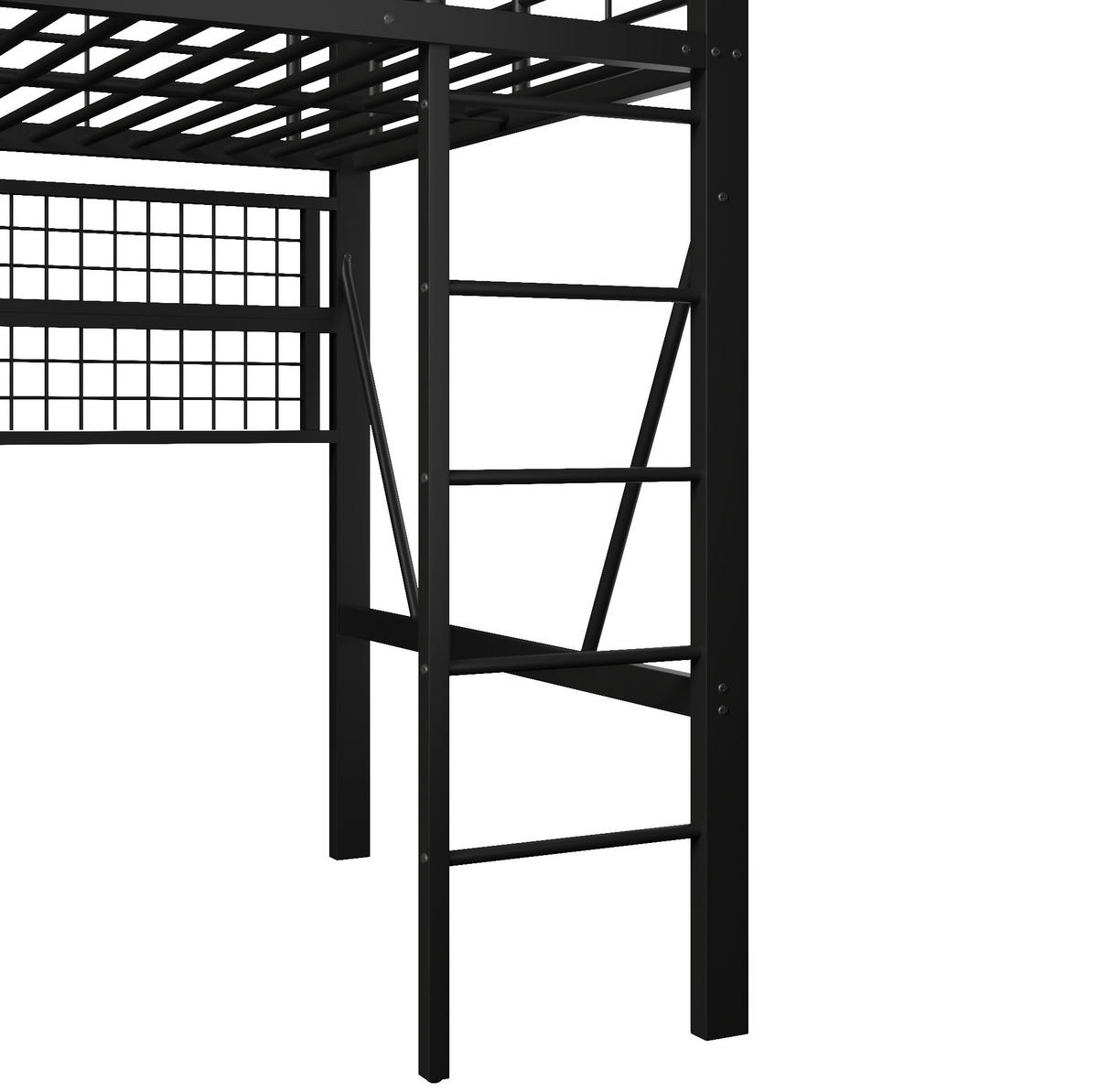 HOCHBETT aus Metall 140x200 cm in Schwarz mit LED-Lichtleiste & Ablagefach - Schwarz, Metall (140/200cm) - Modfu