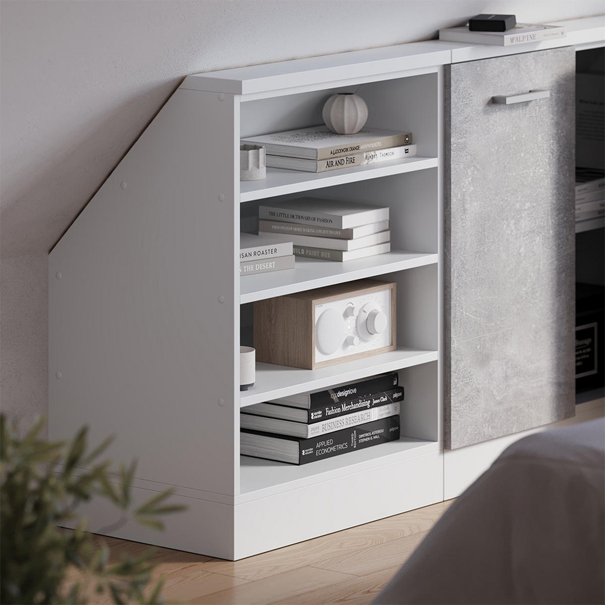 SKŘÍŇ POD ŠIKMOU STŘECHU Rion Bílá - bílá, kompozitní dřevo (60/81.6/46cm) - Vicco