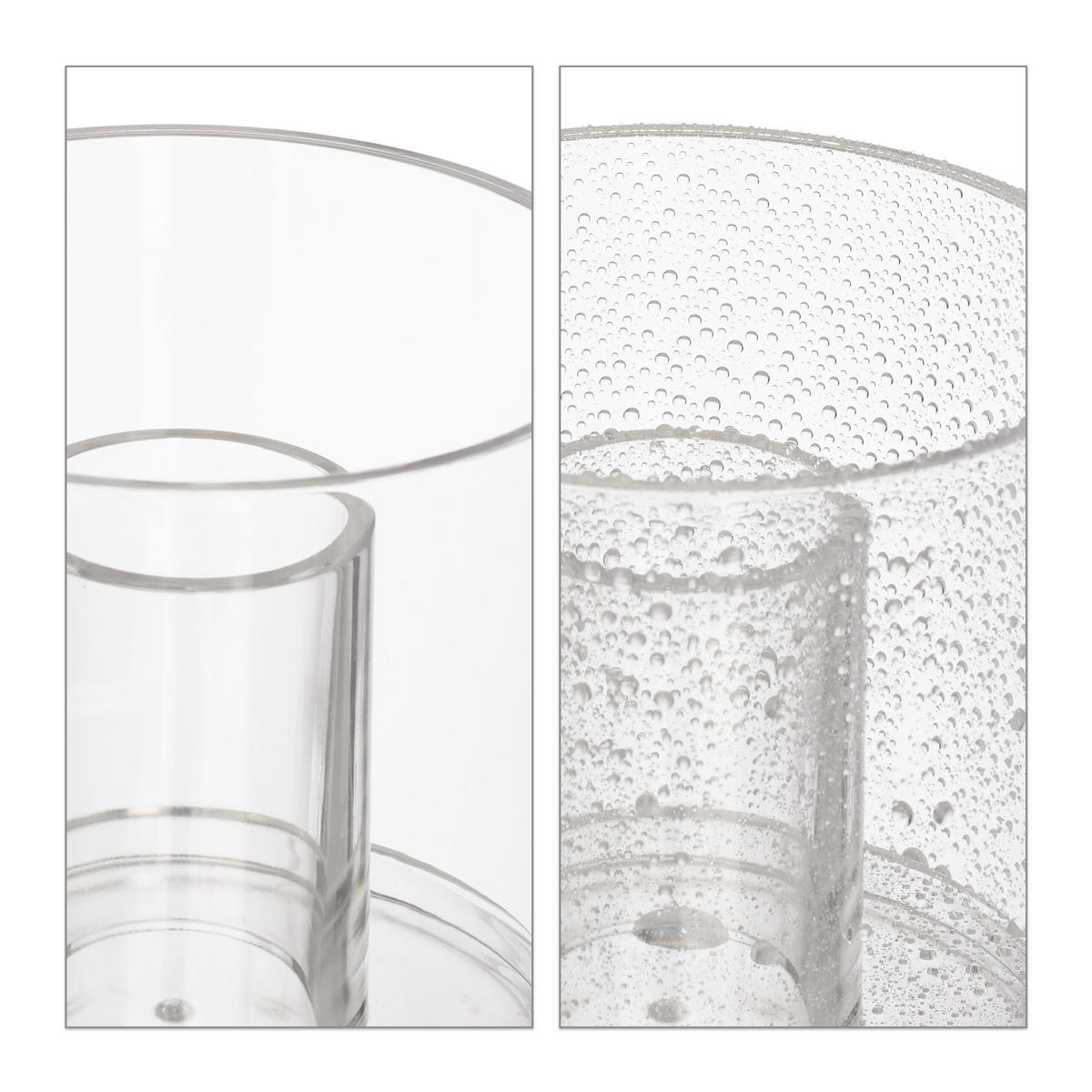 WATTESTÄBCHEN-BEHÄLTER - Multicolor, Holz/Kunststoff (10/11/10cm) - Relaxdays