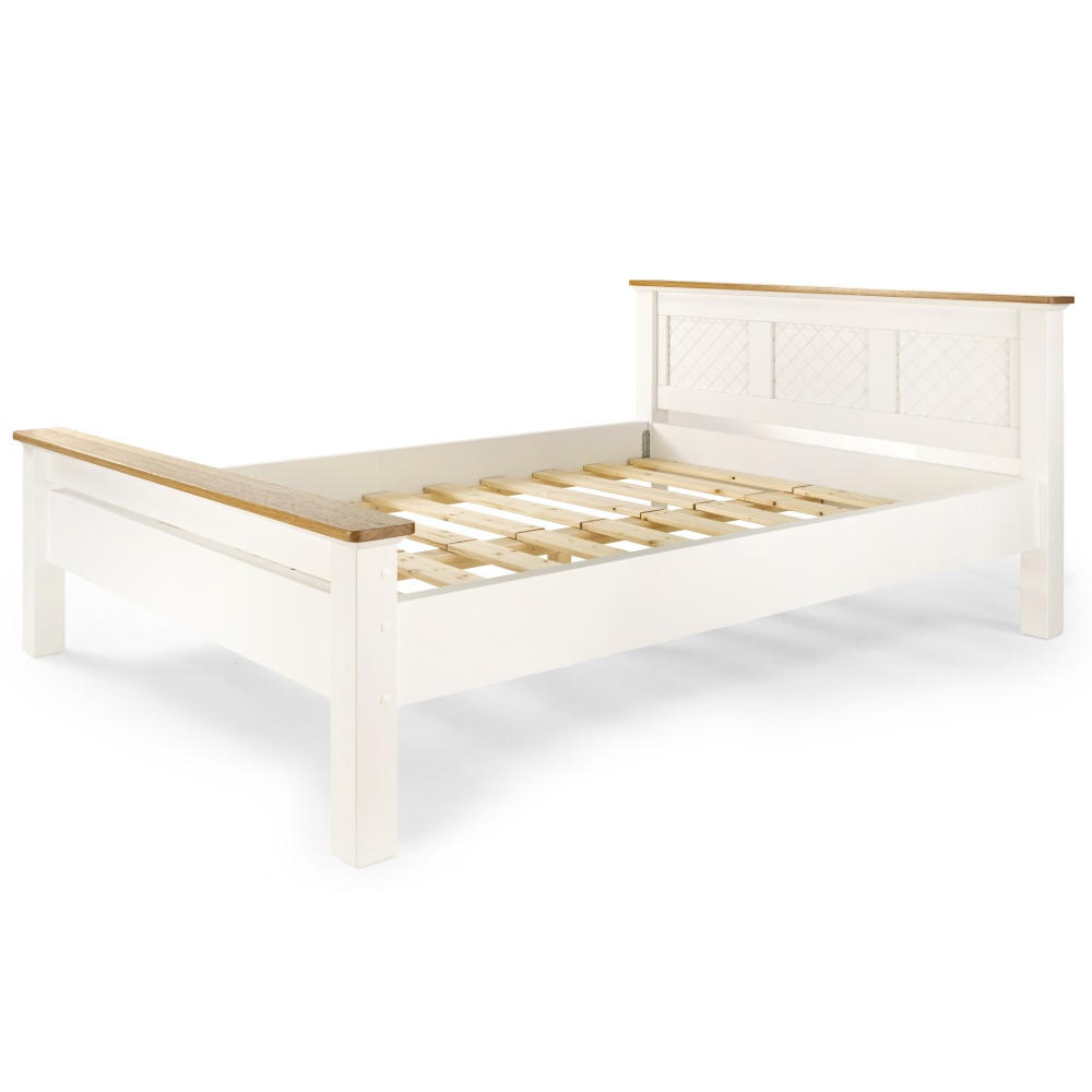 BETT 100x200 cm - Weiß/Naturfarben, Holz (100/200cm) - MSL wooden furniture