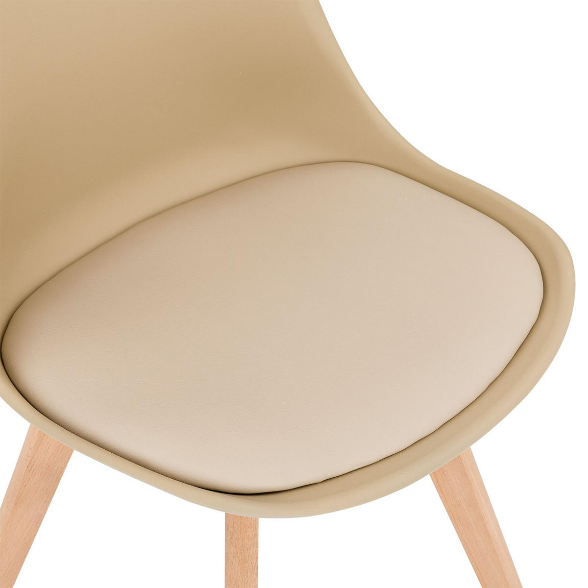 ESSZIMMERSTÜHLE ABBY 4er-Set champagne - Champagner, Textil (49/82/53cm) - IDIMEX