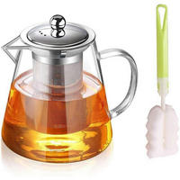 TEEKANNE Glas 750ML mit Siebeinsatz Borosilikatglas - Transparent, Glas (12/10cm)