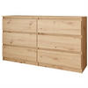 KOMMODE Look 120 cm mit sechs Schubladen, eiche Artisan - Eiche Artisan, Holzwerkstoff (120/71/33cm) - Beautysofa