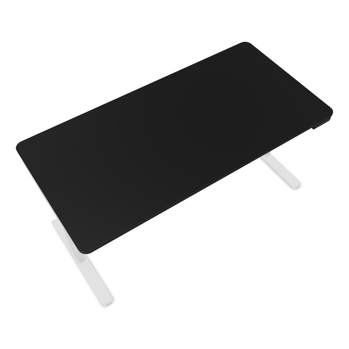 SCHREIBTISCH Elektrisch höhenverstellbarer Schreibtisch Y-Line Curved Schwarz Signalweiß 160/70/62-127cm - Schwarz/Weiß, Holzwerkstoff/Metall (70/160/127cm) - ASSMANN