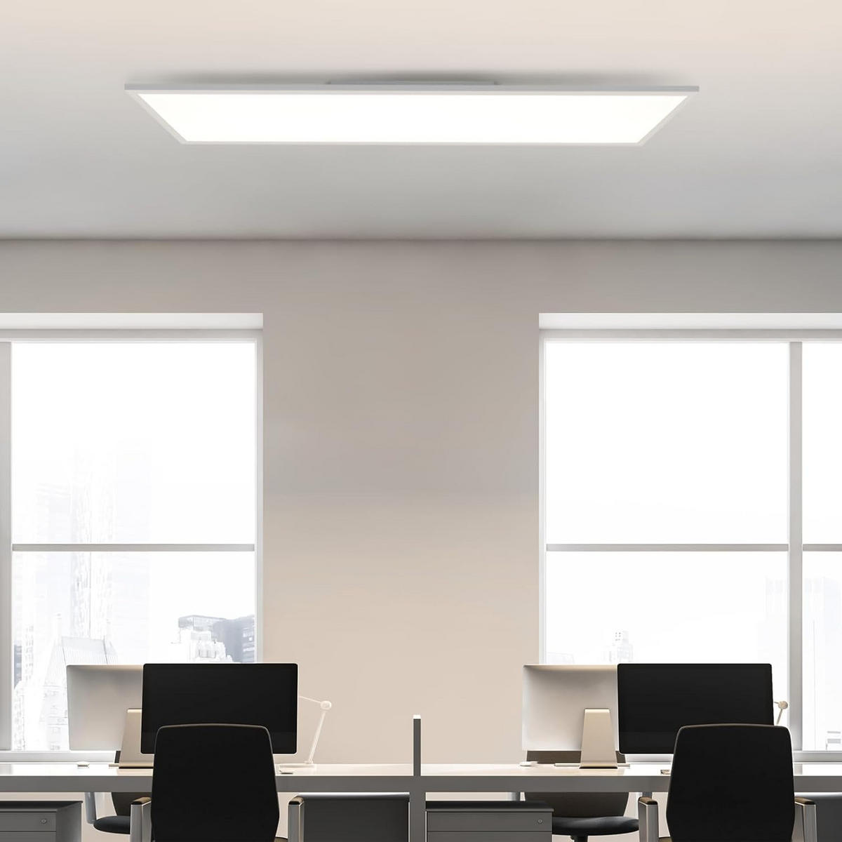 LED-DECKENLEUCHTE Kargenort 25.0/5.0/100.0 cm - Weiß, Metall (100/25/5cm) - ZMH