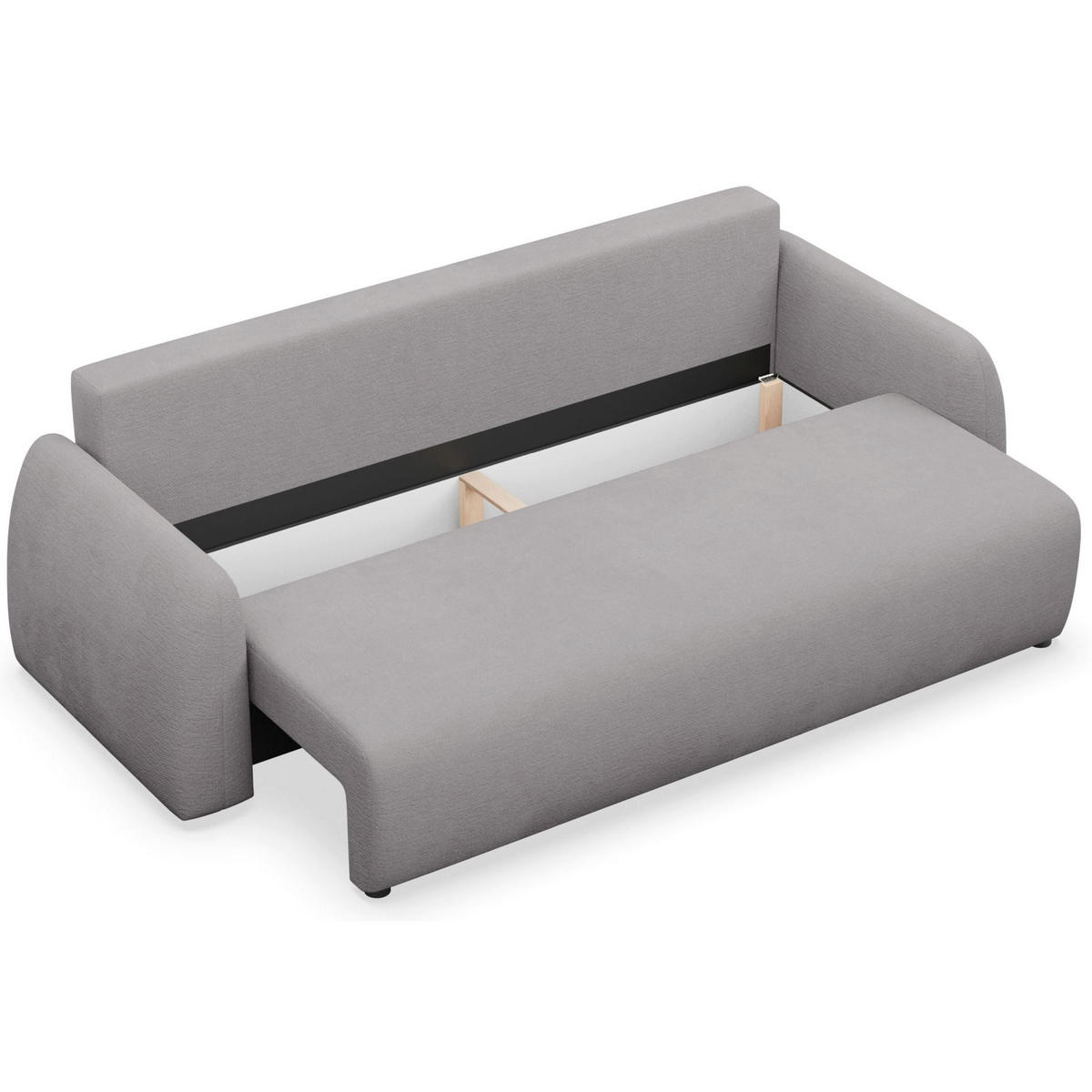 3-SITZER SOFA Nubelle Grau Chenille-Bezug, wasserabweisend - Schwarz/Grau, Kunststoff/Textil (244/85/93cm) - Selsey