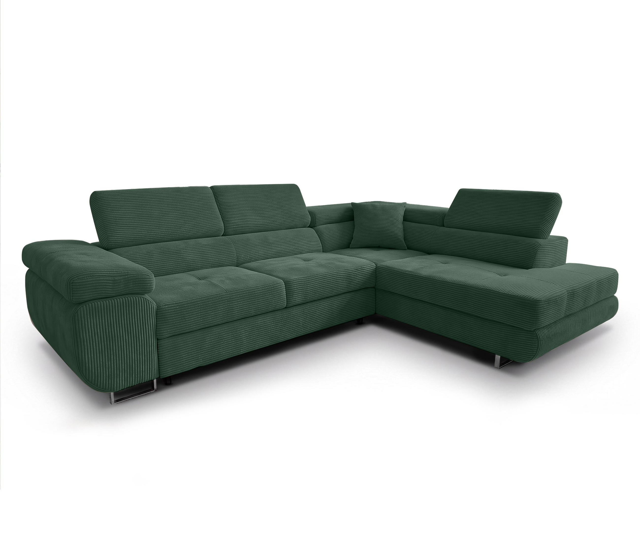 AX Living Ecksofa Dunkelgrün 276x203 cm