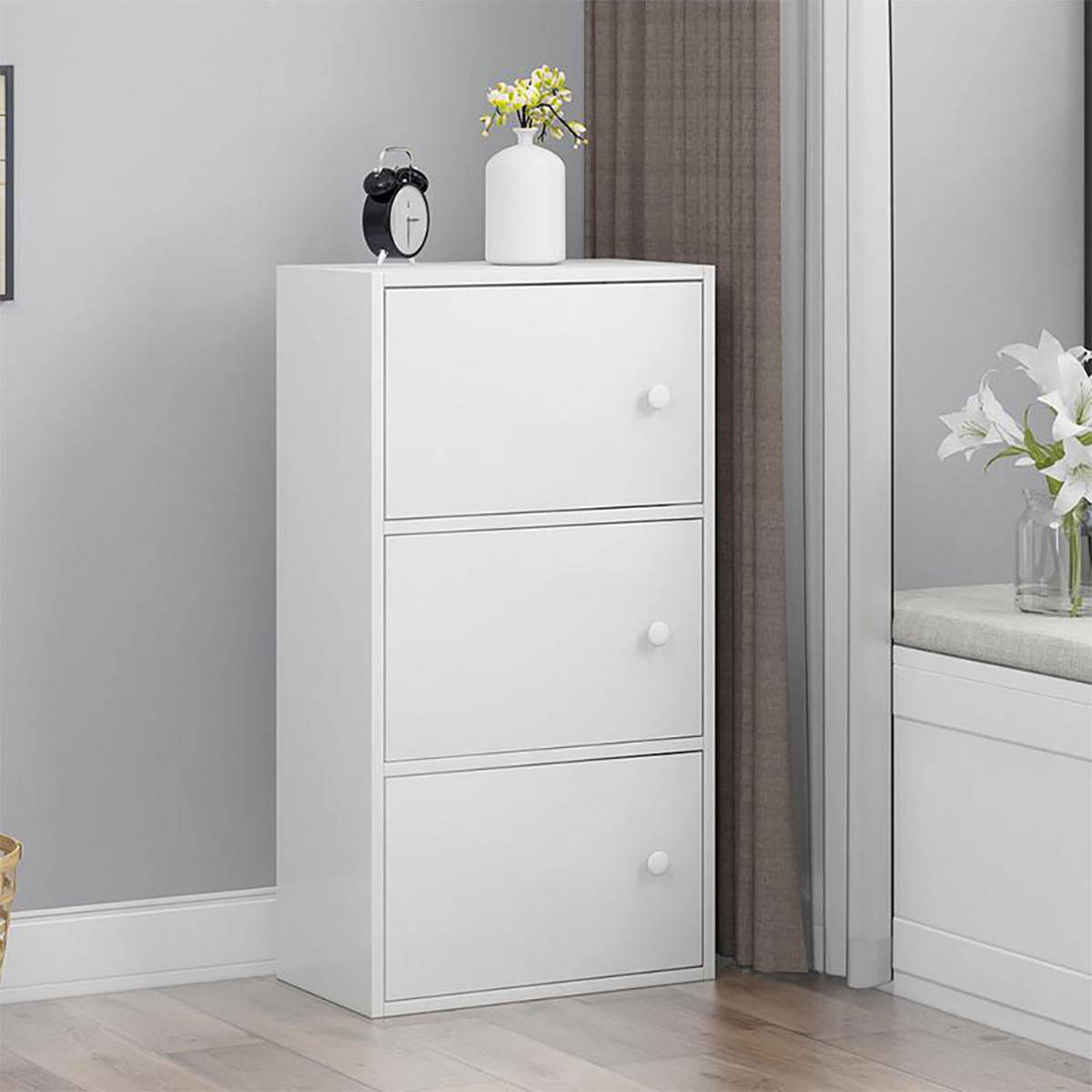 STANDSCHRANK Weiß 40/78/30 cm - Weiß, Holzwerkstoff (40/78/30cm)