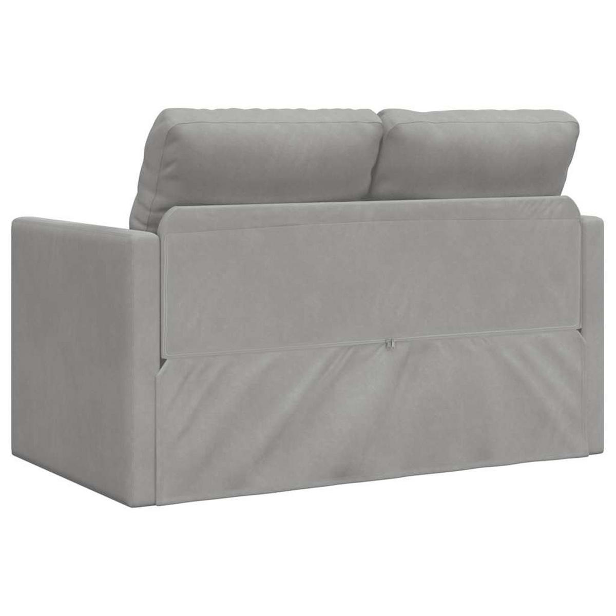 SCHLAFSOFA Brown - Hellgrau, Naturmaterialien (122/70/55cm) - Nettlife