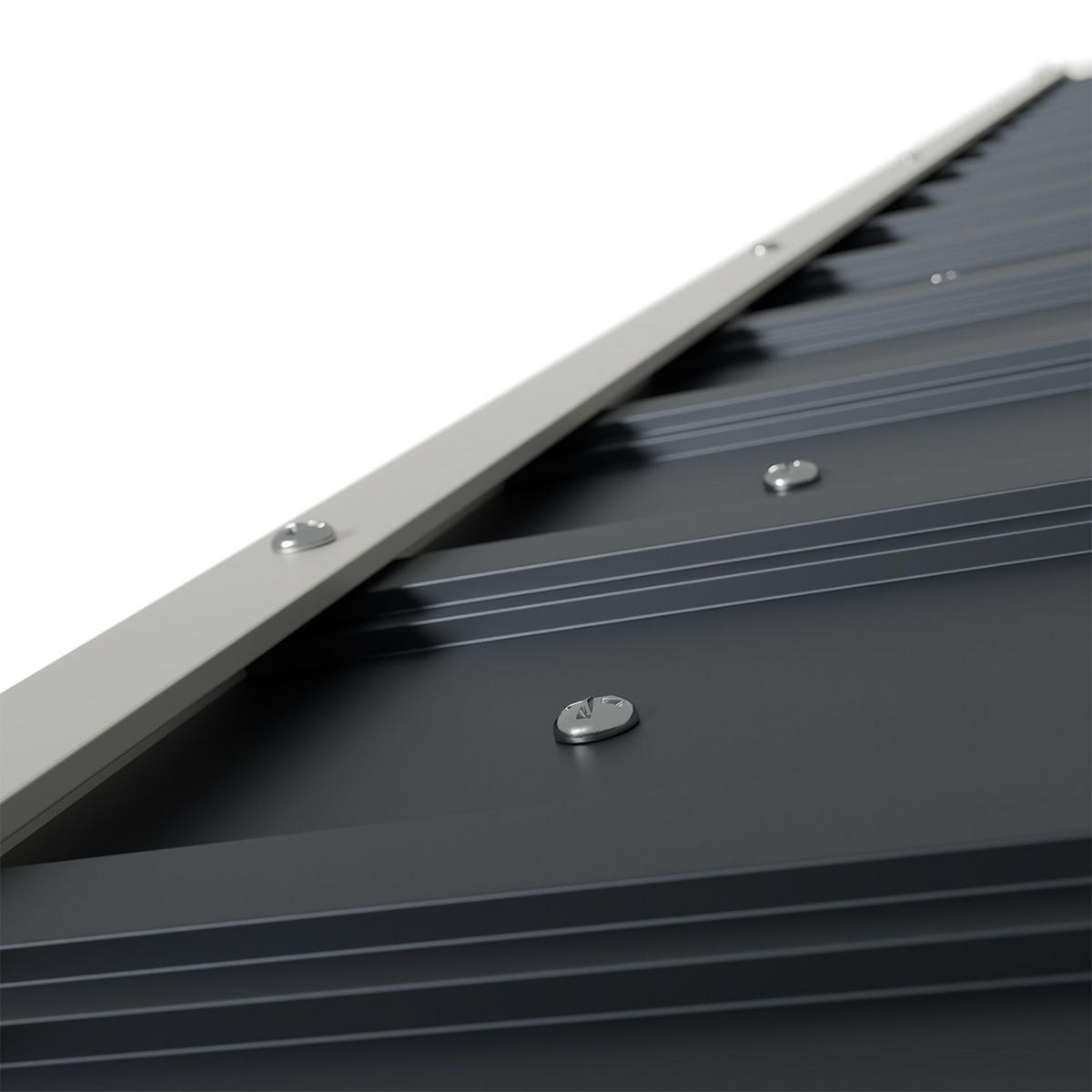 GERÄTESCHUPPEN XL Anthrazit - Anthrazit, Metall (280/190/182cm) - Juskys