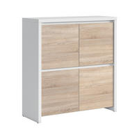 KOMODA Soren Drvo i bijelo - bijela/svijetlo smeđa, drvni materijal (105/112.5/40.5cm) - Petits-meubles