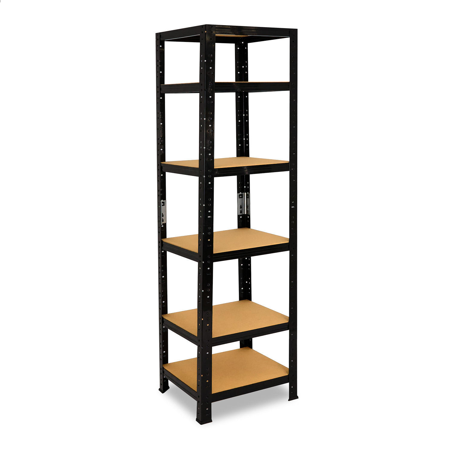 shelfplaza Schwerlastregal Schwarz 45x200x45 cm