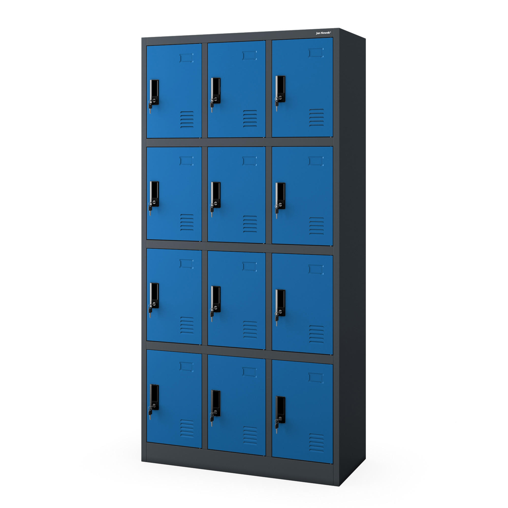 SCHLIESSFACHSCHRANK Marcin 90 x 185 x 40 cm - Blau/Anthrazit, Metall (90/185/40cm) - Jan Nowak