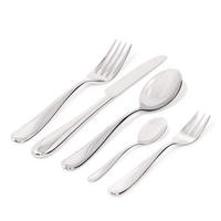 BESTECKSET Nuovo Milano - 5180S30 - 30-teilig - von Ettore Sottsass - Silberfarben, Metall - Alessi