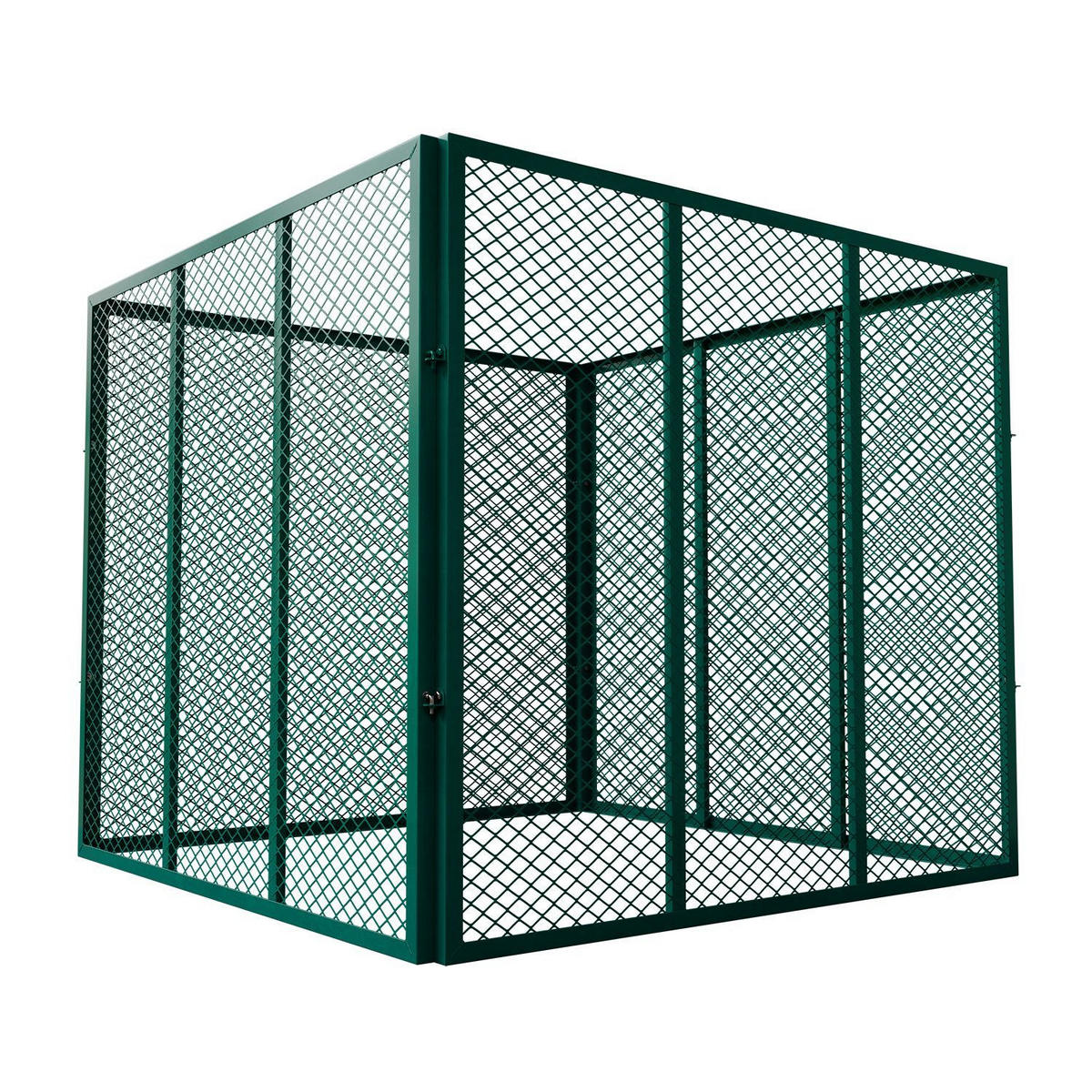 KOMPOSTER Metall dunkelgrün 800L - Grün, Metall (100/80/100cm) - Juskys