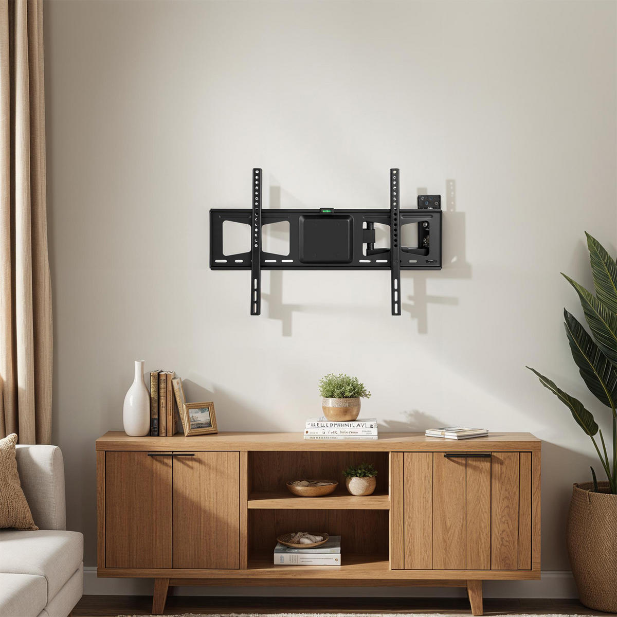 TV-WANDHALTERUNG, bis 60 kg,schwarz - Schwarz, Metall (55/42/66cm) - tectake