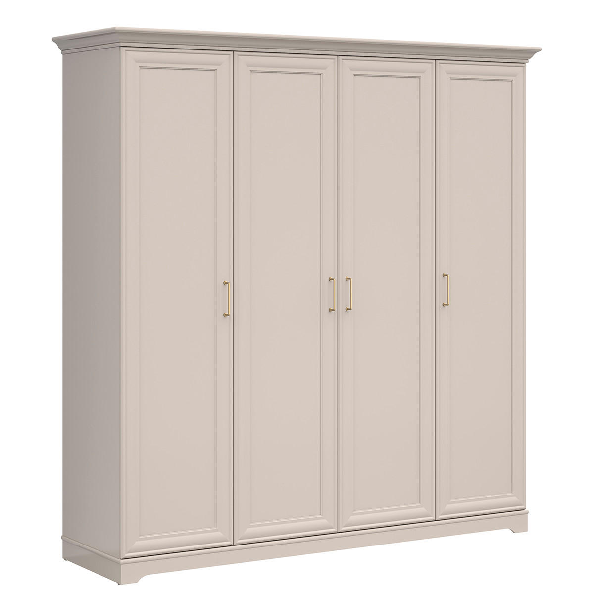 SCHRANK 4 Türen Perle Kaschmir - Beige, Holzwerkstoff (209.5/216/61cm) - Petits-meubles