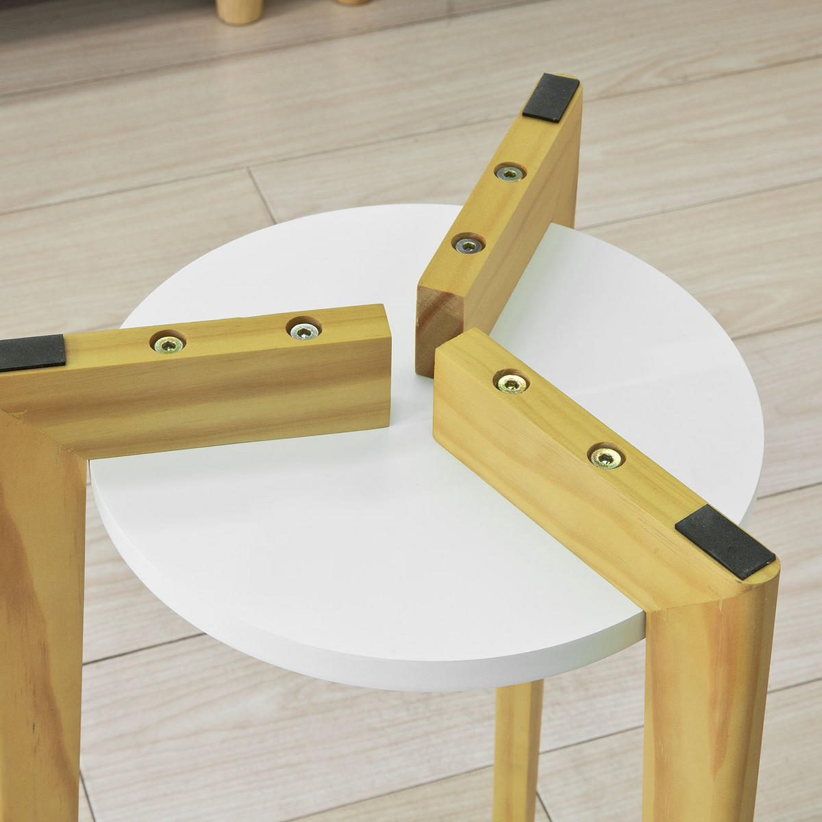 BEISTELLTISCH Weiß - Weiß, Holzwerkstoff (25/45/60cm) - SoBuy