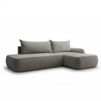 ECKSOFA GOYA mit Schlaffunktion und Bettkasten, Rechte, Perfect Harmony 85 - Hellgrau, Textil (302/184cm) - Lookway