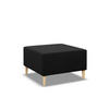 SITZPOUF 70 X 70 BLANK, Schwarz - Schwarz, Textil (71/40/71cm)