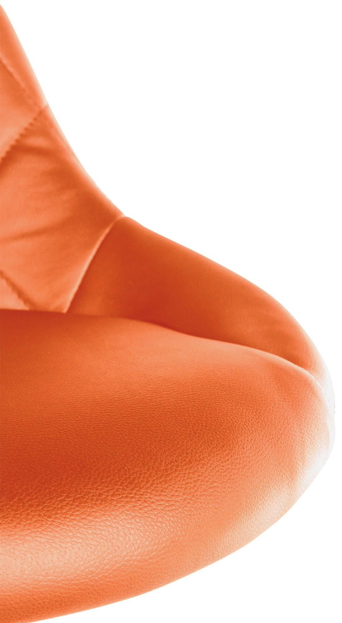 ARBEITSHOCKER Lazius Kunstleder orange - Orange, Metall (47/82/49cm) - TPFLiving