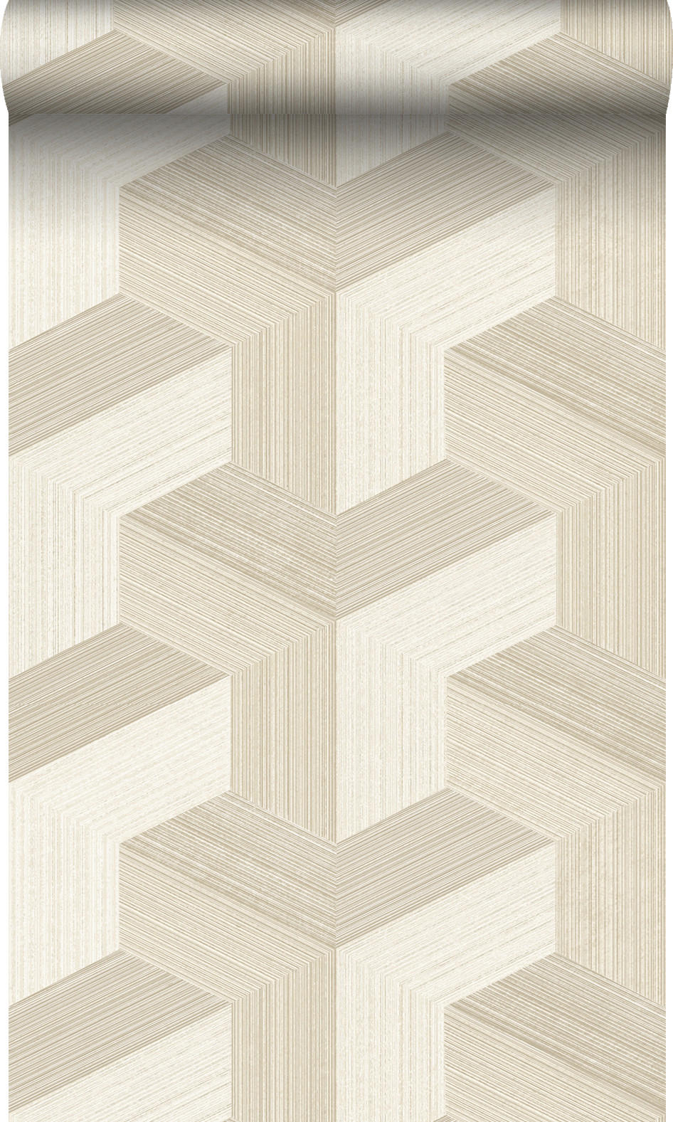 TAPETE 3D-Muster 53 cm x 10.05 m - Beige, Papier (53/1000cm) - Origin Wallcoverings