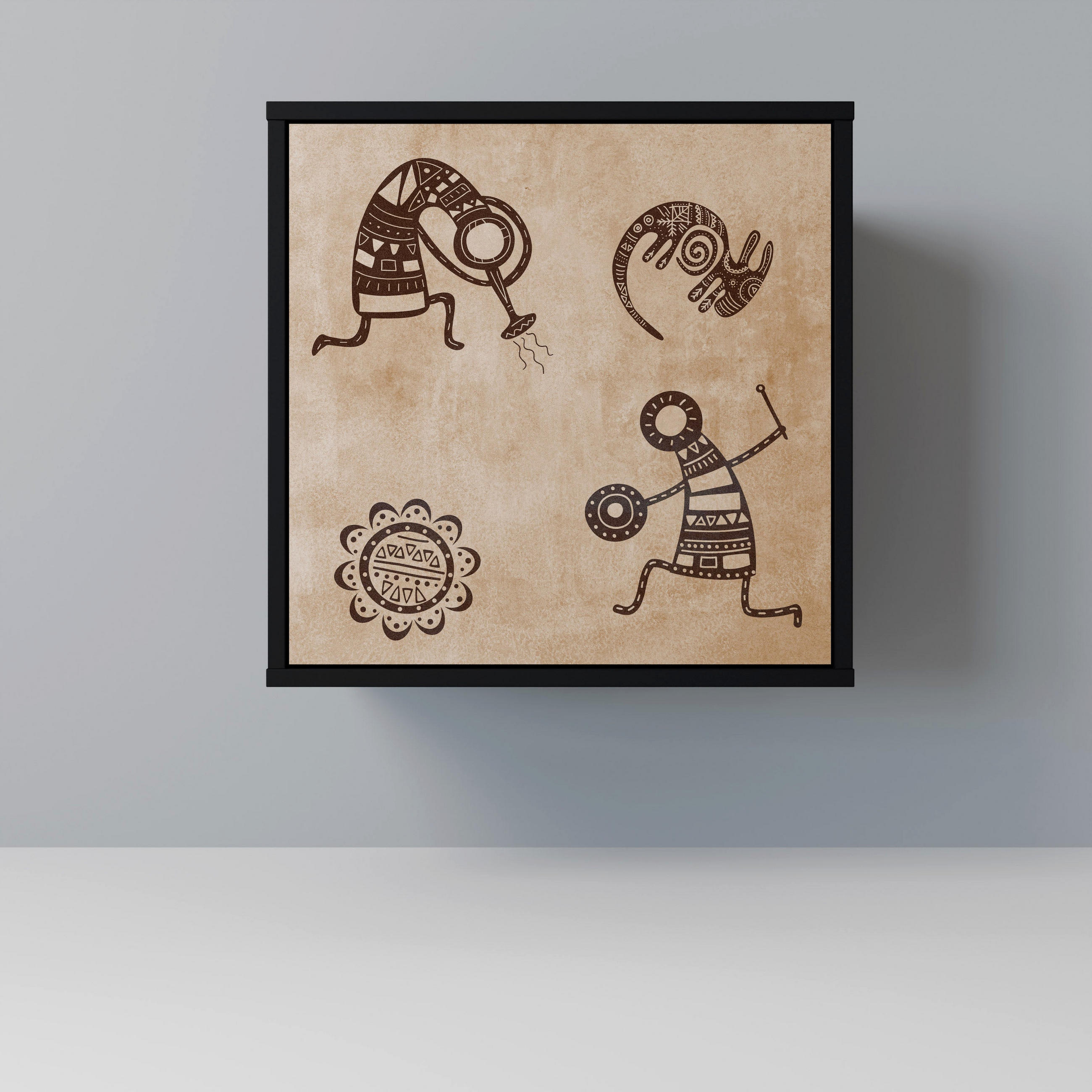 SpaceRebels Sideboard Schwarz 57.5x57.5x42 cm