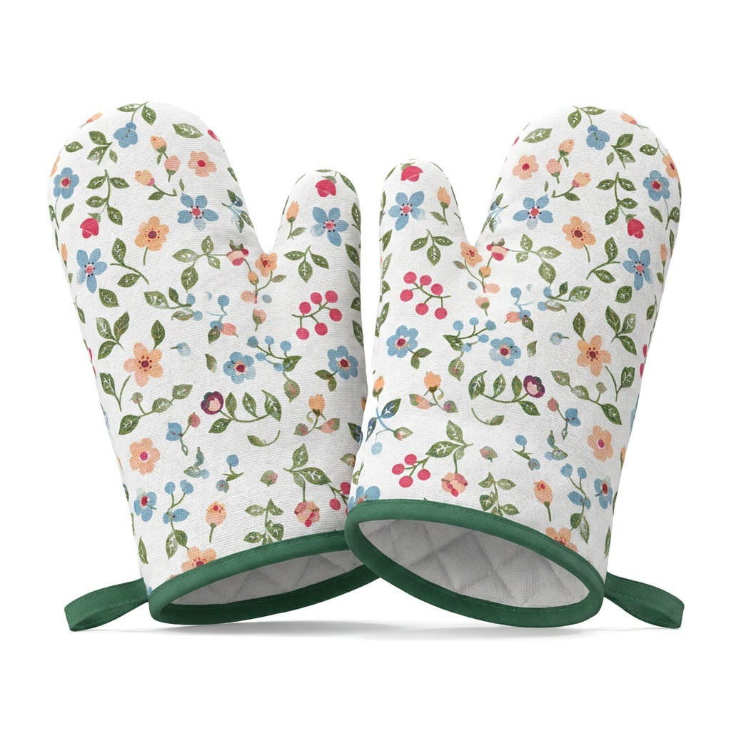 OFENHANDSCHUHE - 18 x 27 cm - Weiß - 2 Stück - Weiß, Textil (18/27cm)