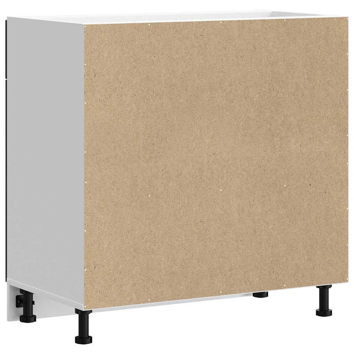 KÜCHENUNTERSCHRANK Kalmar mit 2 Türen, 1 Schublade 80/46/81,5 cm aus Holzwerkstoff Schwarz - Schwarz, Holz (80/81.5/46cm) - vidaXL