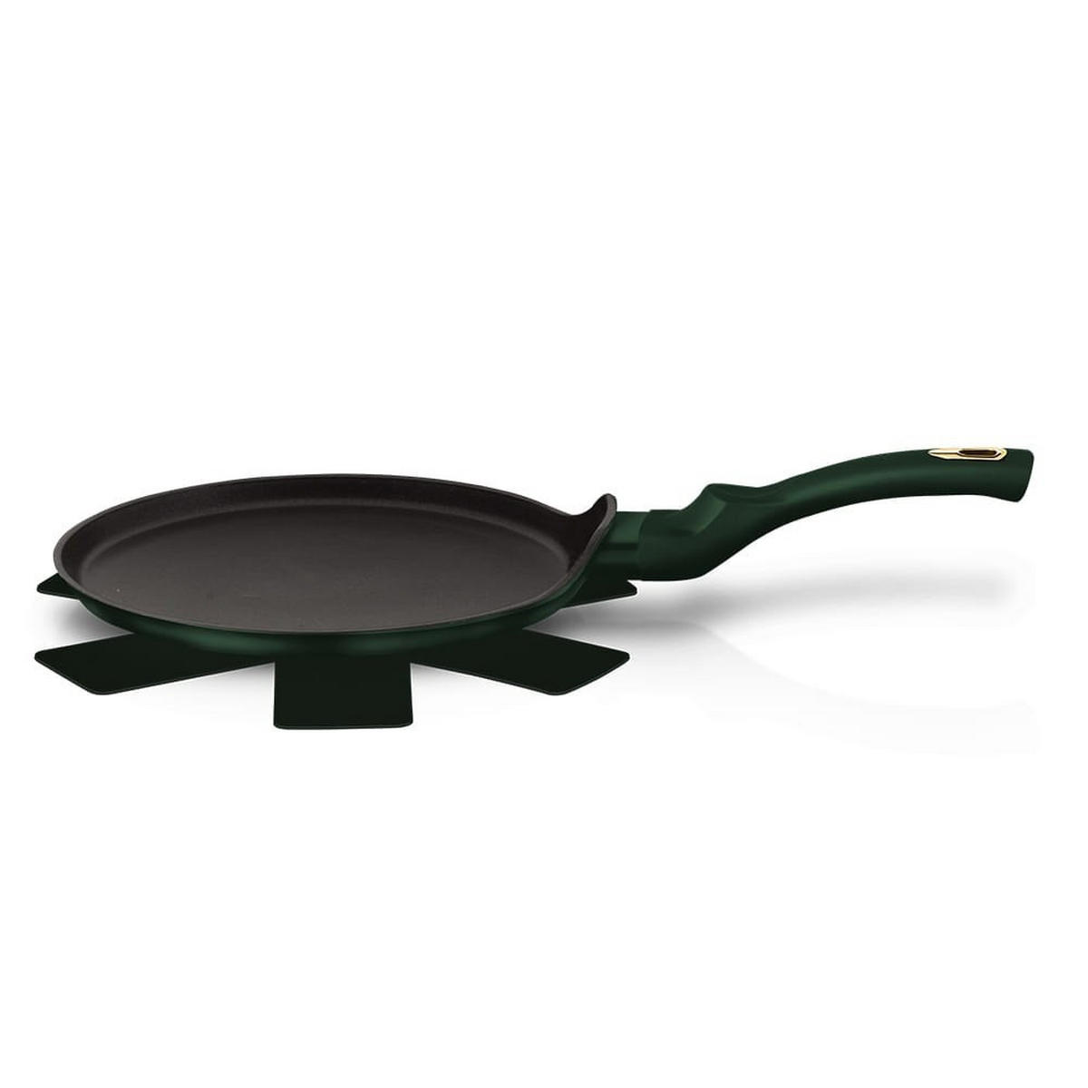 CRÊPEPFANNE Grün 25/25/1.8 cm BH6054 - Grün, Metall (25cm) - Berlinger Haus
