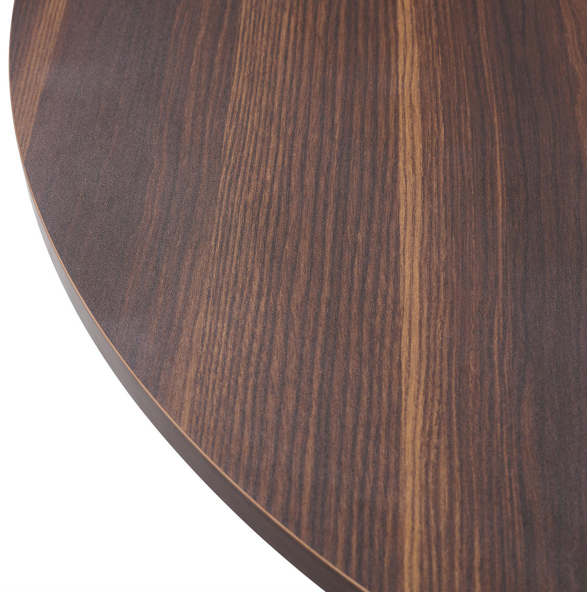 STOL za blagovanje 100 cm, MDF i metal, dekor oraha - boje oraha, drvni materijal (100/100/76cm) - BEAOK