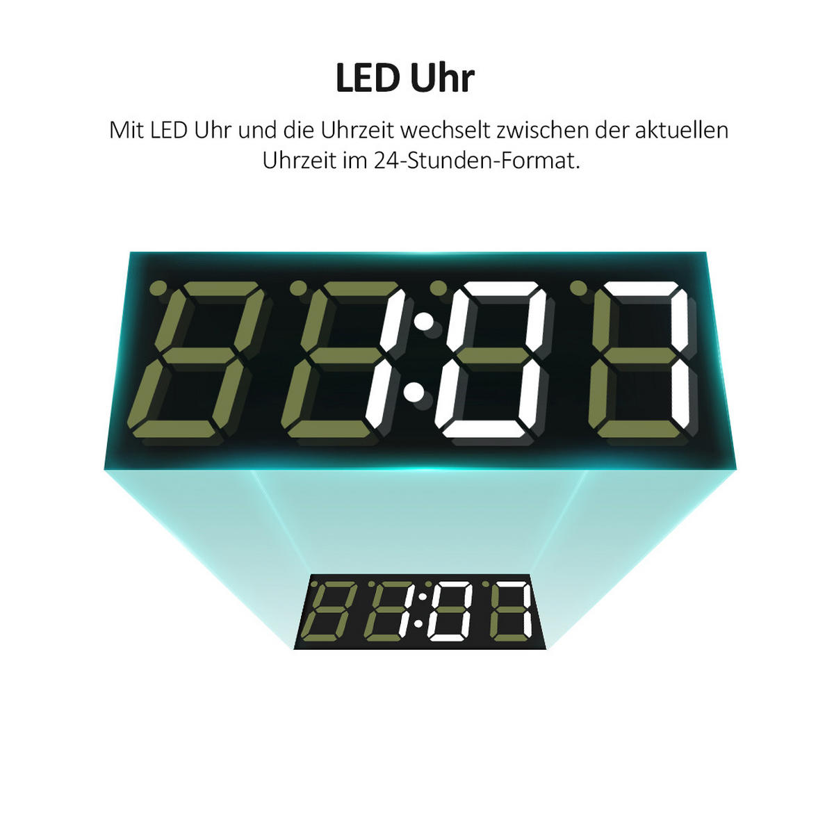 BADSPIEGEL mit Beleuchtung mit Integriertem Schminkspiegel 90/70 cm - Weiß, Glas (50/3.5/70cm) - EMKE
