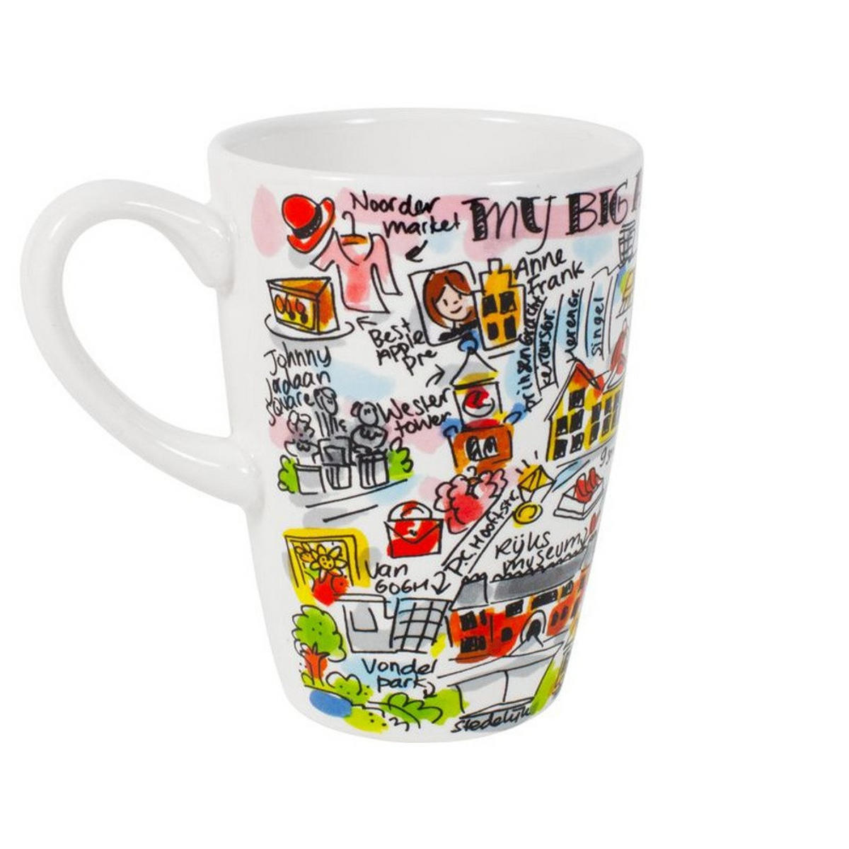 XL-BECHER Amsterdam in Bunt - 500 ml - Multicolor, Keramik (0.5L) - Blond Amsterdam