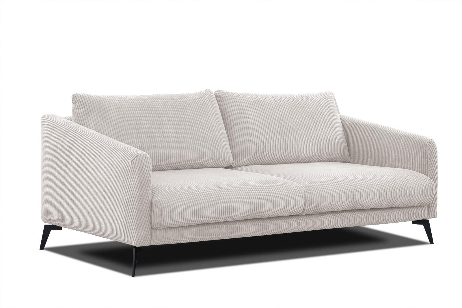 SOFA VILT 3-Sitzer, weiß - Schwarz/Weiß, Holzwerkstoff/Kunststoff (202/89/94cm) - Courtois Laville