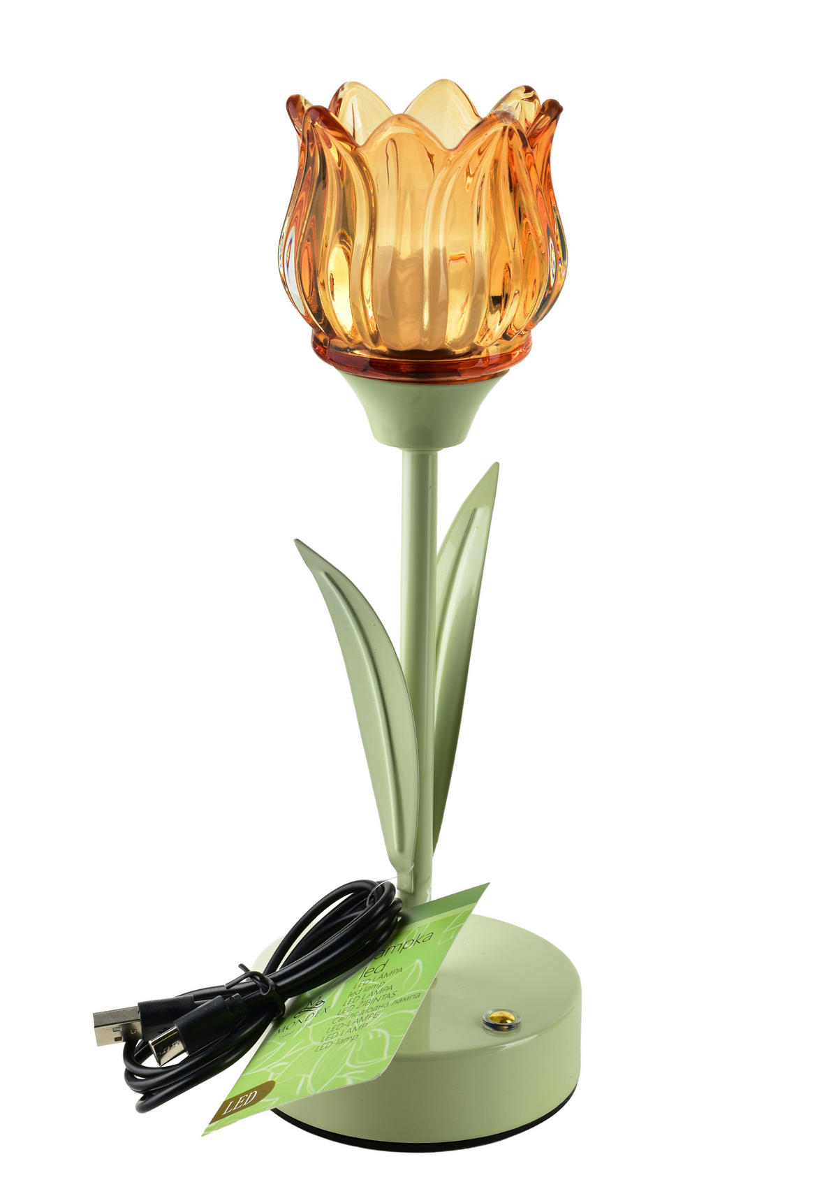 STOLNÍ LED LAMPA TULLA, kov, zelená - zelená barva, kov (9/9/25cm) - Mondex