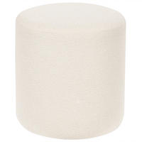POUF Moab 39/39/41 cm - Weiß, Textil (39/41/39cm) - Beliani