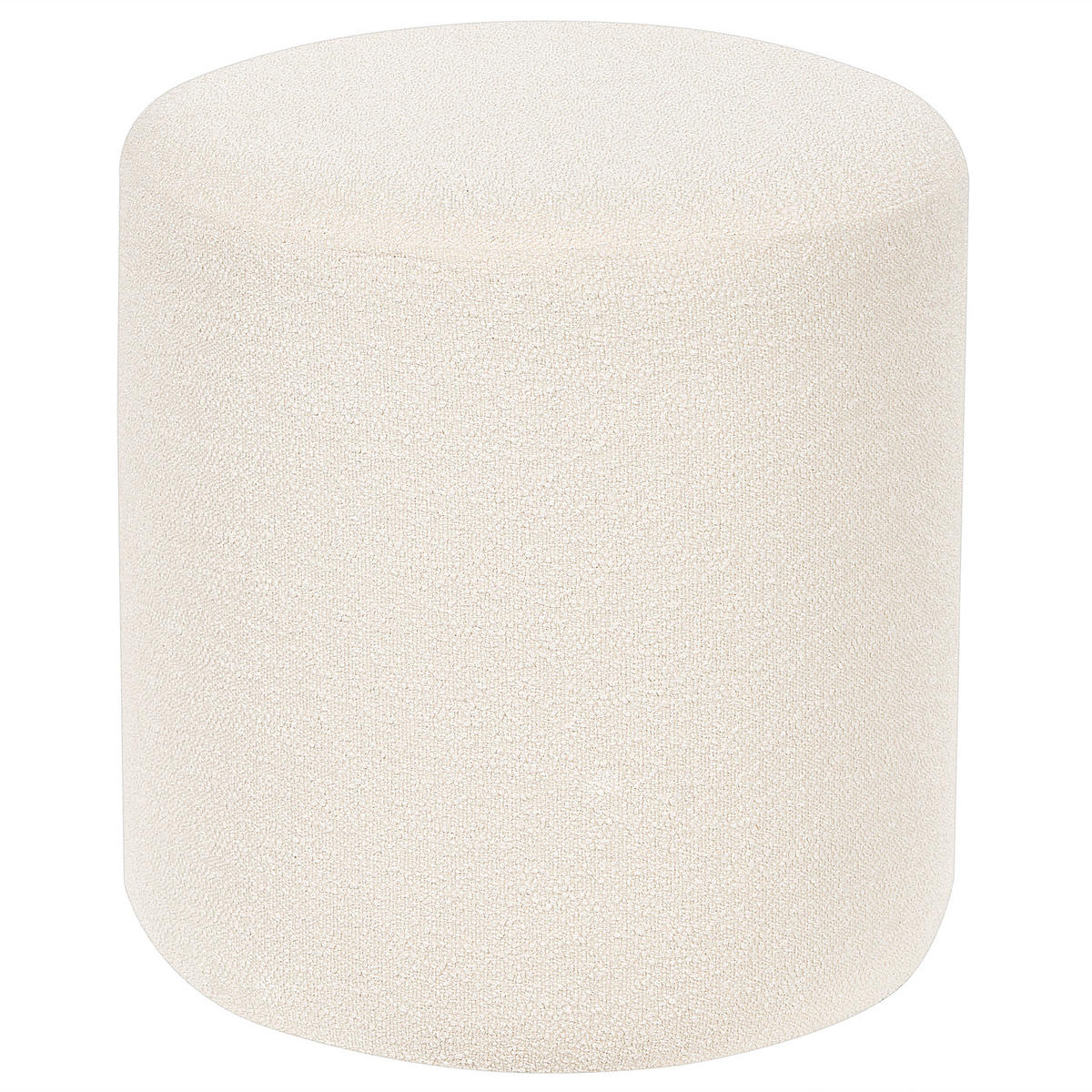 POUF Moab 39/39/41 cm - Weiß, Textil (39/41/39cm) - Beliani