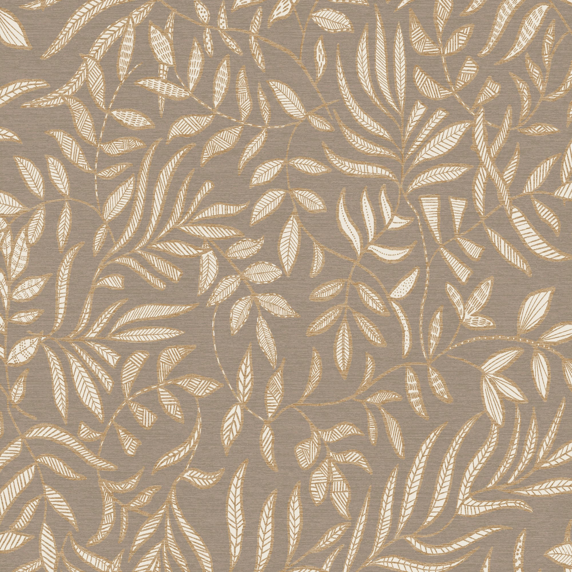 VLIESTAPETE Blätter Luxus 1000x52cm - Beige, Papier/Kunststoff (52/1000cm) - Superfresco Easy