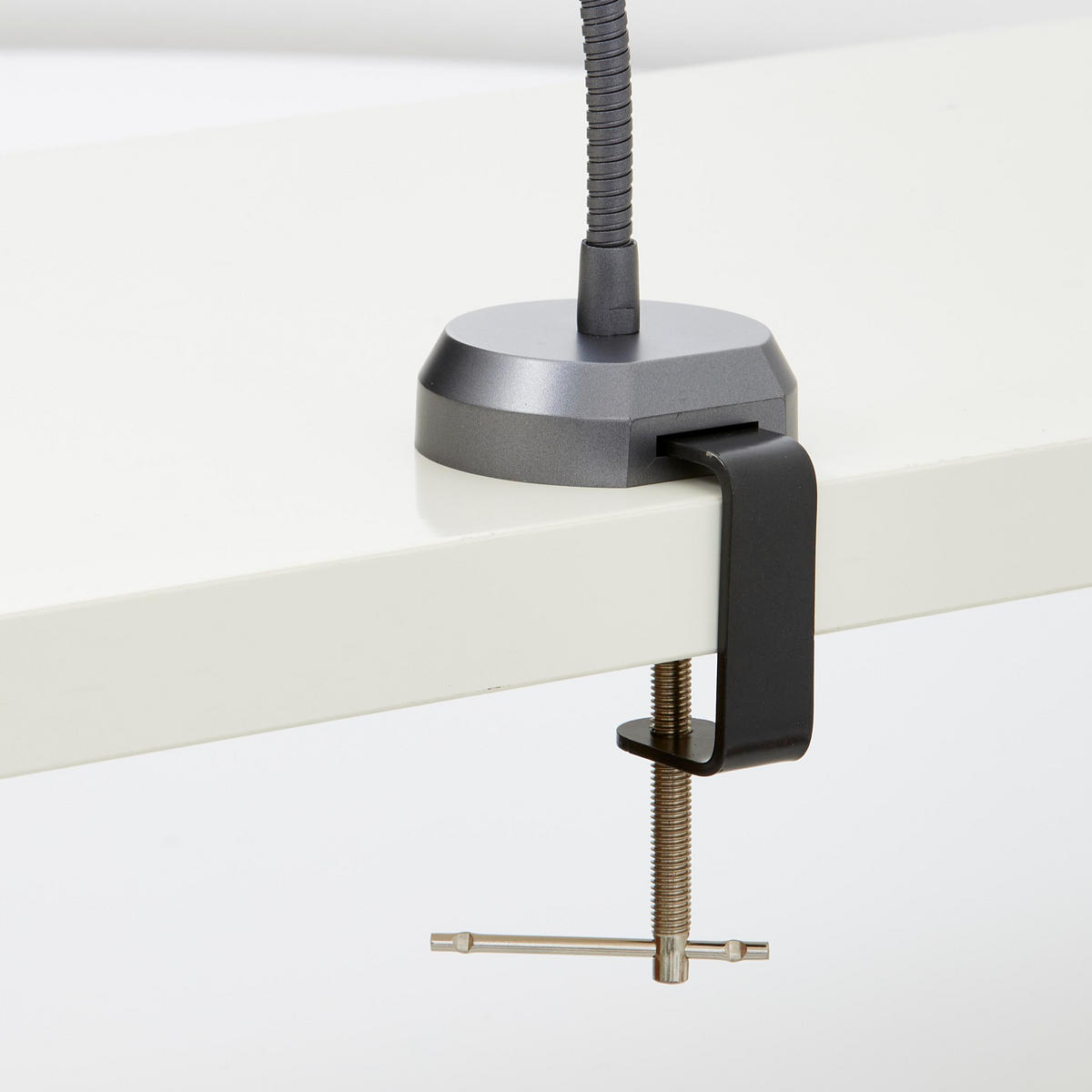 LED-MONITORLEUCHTE - dimmbar mit Schwanenhals, Tisch- und Wandhalterung sowie Farbwechselfunktion, 44 cm - Grau, Kunststoff (8.8/44/8.2cm) - Northpoint