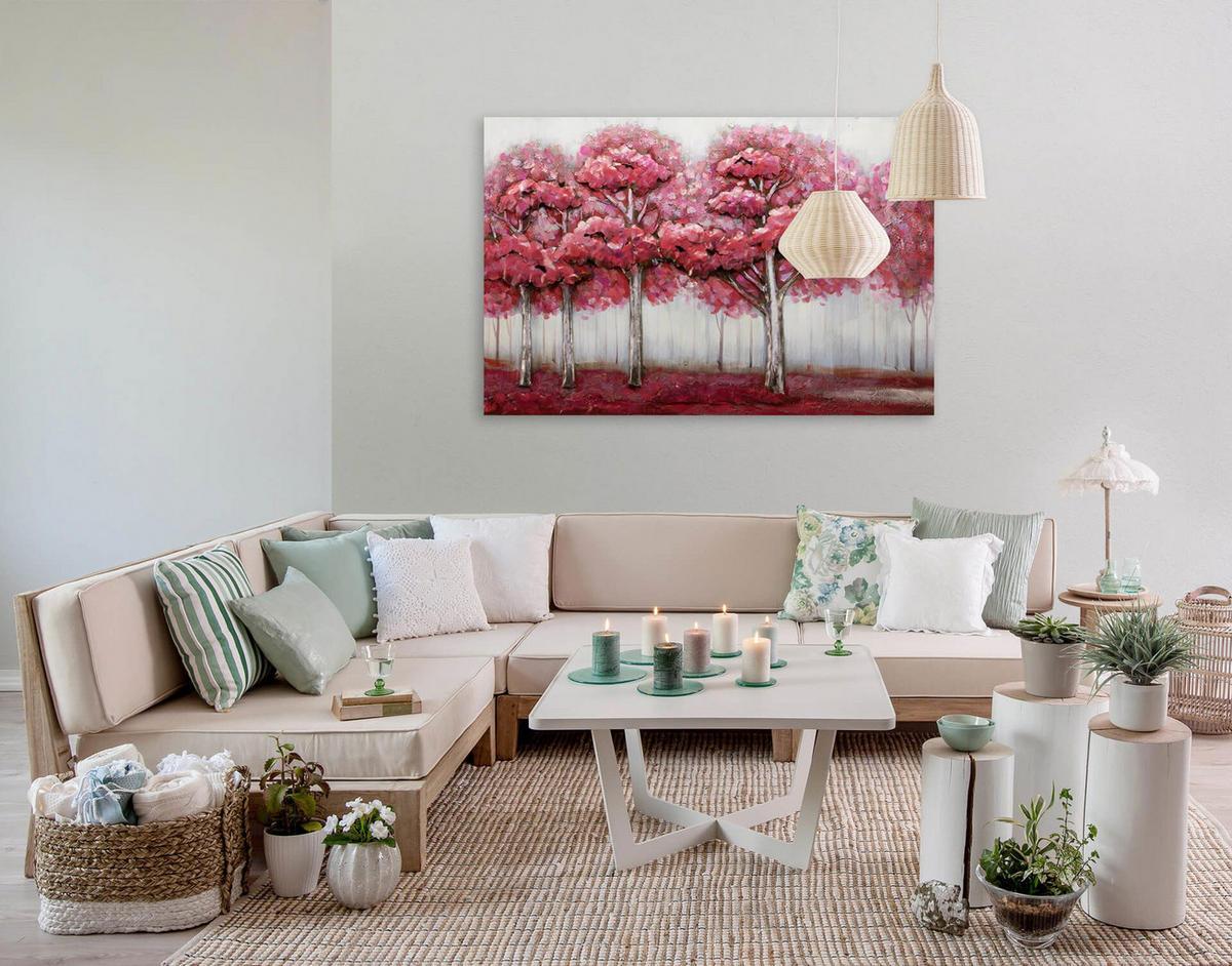METALLBILD Pink 100/70 cm - Pink, Metall (5.7/70cm) - KUNSTLOFT