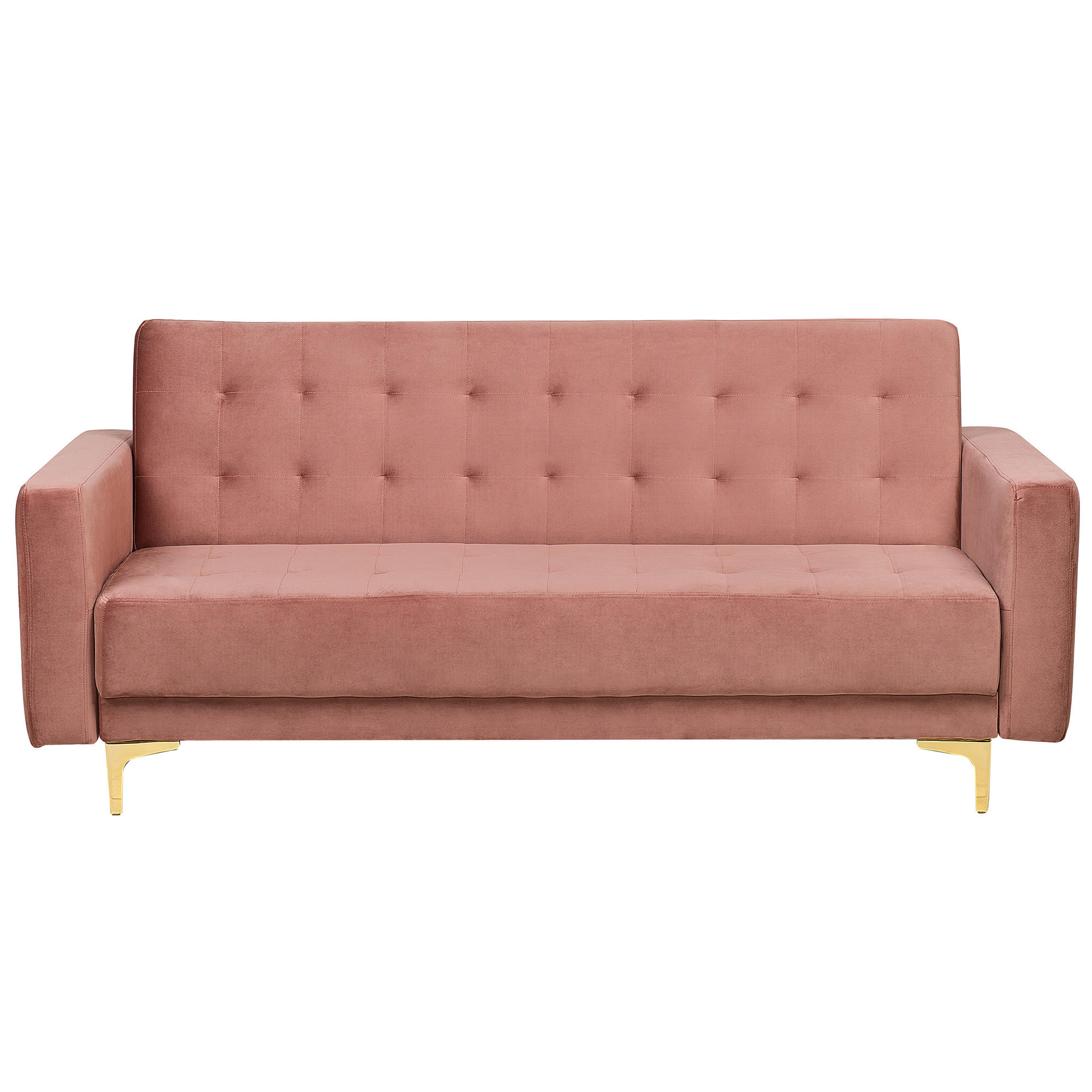3-SITZER-SCHLAFSOFA Samtstoff Rosa Aberdeen - Pink, Textil (186/83/88cm) - Beliani
