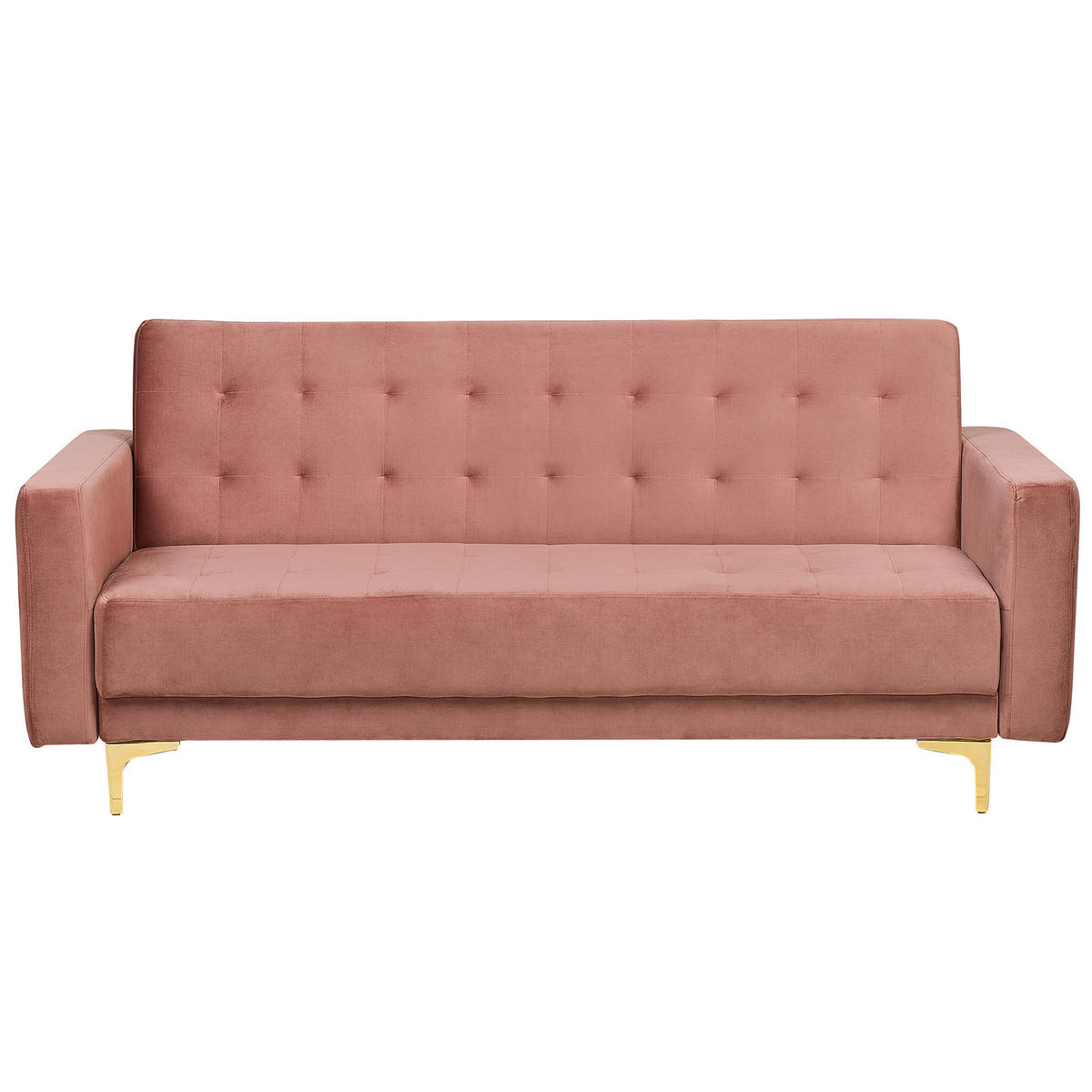 3-SITZER-SCHLAFSOFA Samtstoff Rosa Aberdeen - Pink, Textil (186/83/88cm) - Beliani